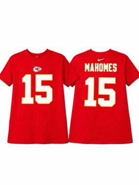 NIKE KANSAS CITY CHIEFS PATRICK MAHOMES 15 T SHIRT MEN MEDIUM NFL RED